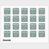 Thank You Modern Sage Wedding Stickers (Vel)