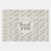 Thank you modern script text texture background inpakpapier vel (Voorkant 3)