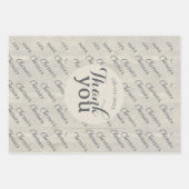 Thank you modern script text texture background inpakpapier vel (Voorkant 2)