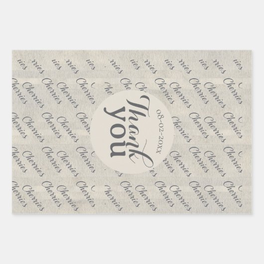 Thank you modern script text texture background inpakpapier vel (Voorkant 2)