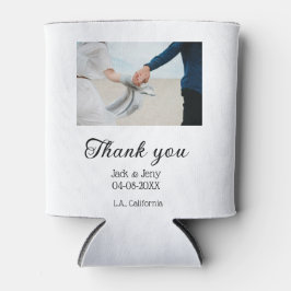 Thank you modern simple wedding couple name messag blikjeskoeler