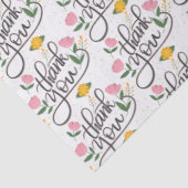Thank you-Modern typography & floral accents Tissuepapier (Detail)