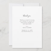 Thank You Modern Vertical Photo Wedding Bedankkaart (Achterkant)