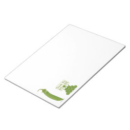 Thank You Mom Greeting with Peapod and Peas Notitieblok