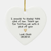 Thank You Mother of the Groom Keepsake Keramisch Ornament (Achterkant)