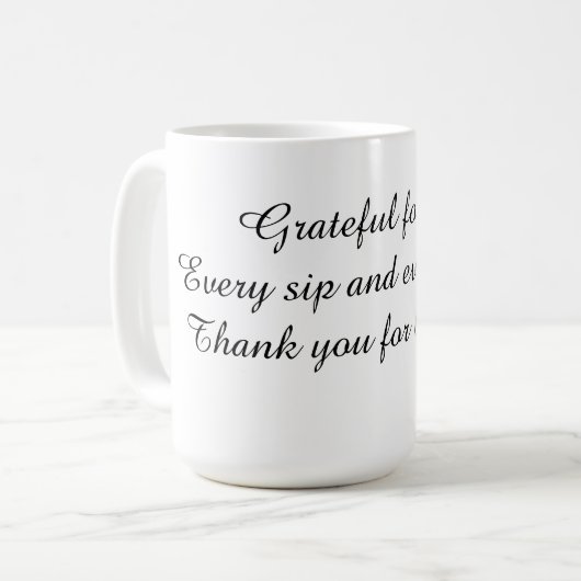 thank you Mug 15oz Koffiemok (Voorkant links)