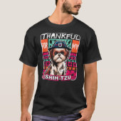 Thank You My Shih Tzu Dog Scarf Pilgrim Happy Than T-shirt (Voorkant)