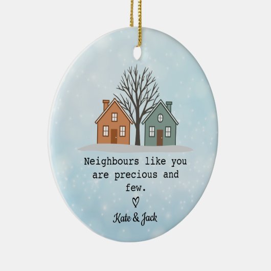 Thank You Neighbours Next Door Friend Appreciation Keramisch Ornament (Rechts)