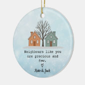 Thank You Neighbours Next Door Friend Appreciation Keramisch Ornament (Links)