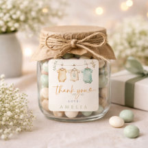 Thank You Neutral Baby Clothesline Baby Shower