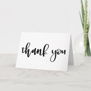Thank You Note Handlettered Calligraphy Kaart