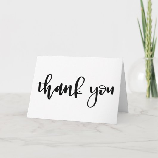 Thank You Note | Handlettered Calligraphy Kaart (Voorkant)
