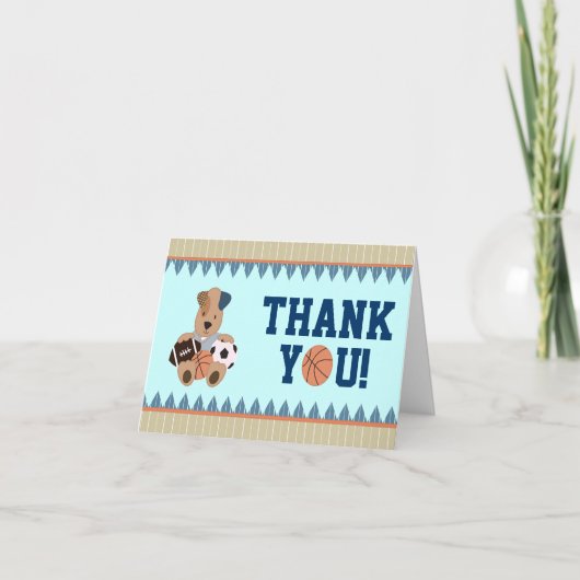 Thank-You Notecard van het Baby shower van het Bedankkaart (Voorkant)