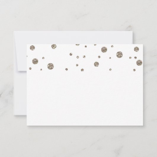 THANK YOU Notitiekaart Goud & Glitterprint Kaart (Achterkant)