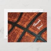 Thank You Old Retro Basketball Pattern Briefkaart (Voorkant / Achterkant)
