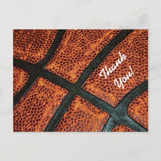 Thank You Old Retro Basketball Pattern Briefkaart (Voorkant)