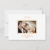 Thank You Orange Chic Newlyweds Photo Wedding (Voorkant)