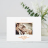 Thank You Orange Chic Newlyweds Photo Wedding (Staand voorkant)