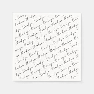 Thank You Paper Napkins Script Servet