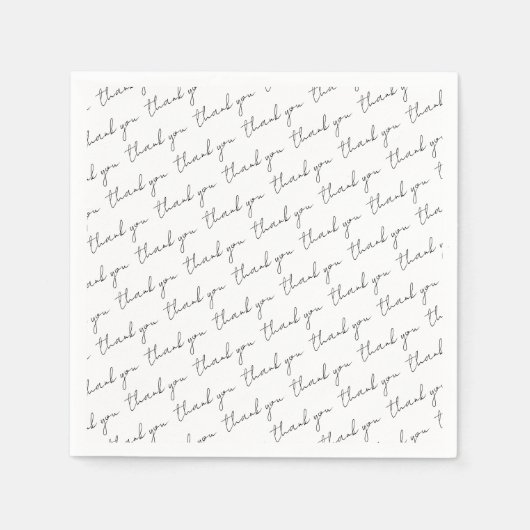 Thank You Paper Napkins Script Servet (Voorkant)