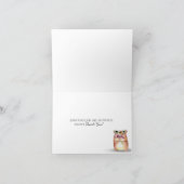 thank you-party lights on gray wood bedankkaart (Binnen)