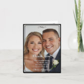 Thank You - Photo on Black White, Bedankkaart (Voorkant)