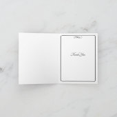 Thank You - Photo on Black White, Bedankkaart (Binnen)