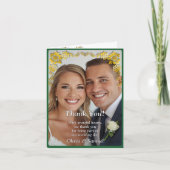 Thank You - Photo on Emerald Green & Gold Bedankkaart (Voorkant)