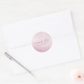 Thank You Pink Glitter Sparkle Small Business Ronde Sticker (Envelop)