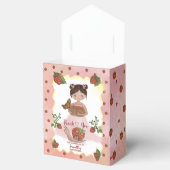 Thank You" Pink Strawberry Baby Shower Bedankdoosjes (Geopend)