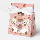 Thank You" Pink Strawberry Baby Shower Bedankdoosjes (Voorkant Zijde)