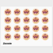 Thank You Pixel Art, Pixelart Pumpkin Ronde Sticker (Vel)