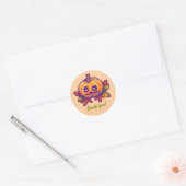 Thank You Pixel Art, Pixelart Pumpkin Ronde Sticker (Envelop)