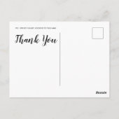 Thank You Postcard Briefkaart (Achterkant)