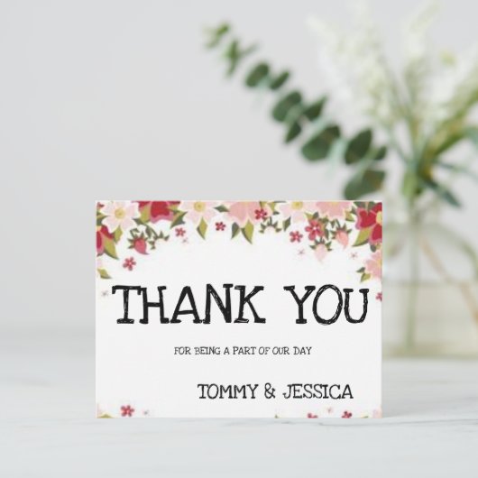 Thank you Postcard Briefkaart (Staand voorkant)