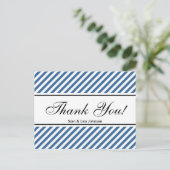 Thank you postcards | Blauwe stripper Briefkaart (Staand voorkant)