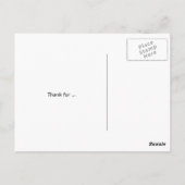 Thank you postcards | Blauwe stripper Briefkaart (Achterkant)