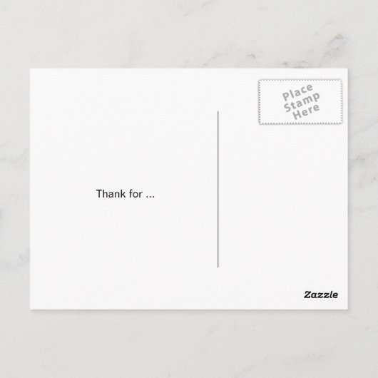 Thank you postcards | Blauwe stripper Briefkaart (Achterkant)