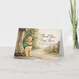 Thank You Puppy Raiser – Guide Dog Puppy Kaart