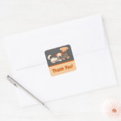 Thank You puppy’s  Vierkante Sticker (Envelop)