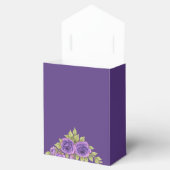 Thank You, Purple Mauve Flowers & White Wedding  Bedankdoosjes (Geopend)