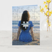 Thank You Puzzle Piece Missing Kaart (Gele Bloem)