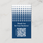 Thank You QR Code - Blue White Service Business Klantenkaartje (Voorkant)