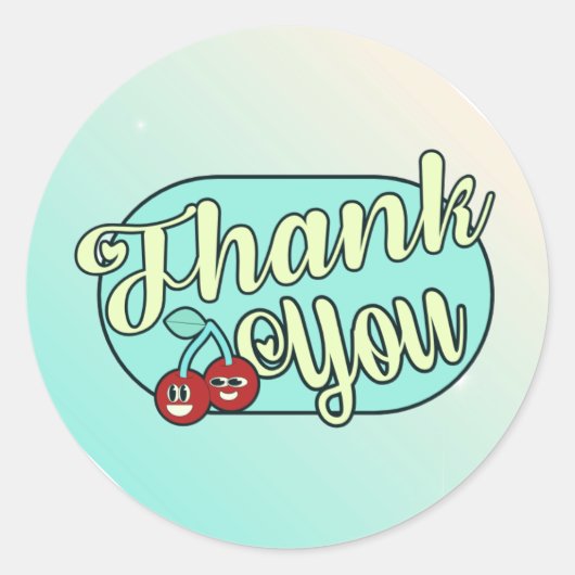 Thank You   Ronde Sticker (Voorkant)