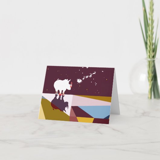 thank you santa feestdagen kaart (Voorkant)