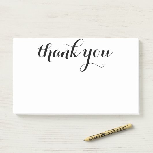 Thank You Script 10 x 6 Post-it® Notes (Op bureau)
