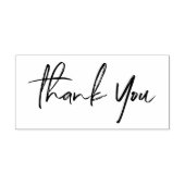 Thank You Script | Elegant metalen goudinkt Rubberstempel (Afrduk)