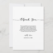 Thank You Script Elegant Wedding Photo Collage Bedankkaart (Achterkant)