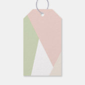 Thank You Script | Geometrisch patroon Blush & Min Cadeaulabel (Achterkant)