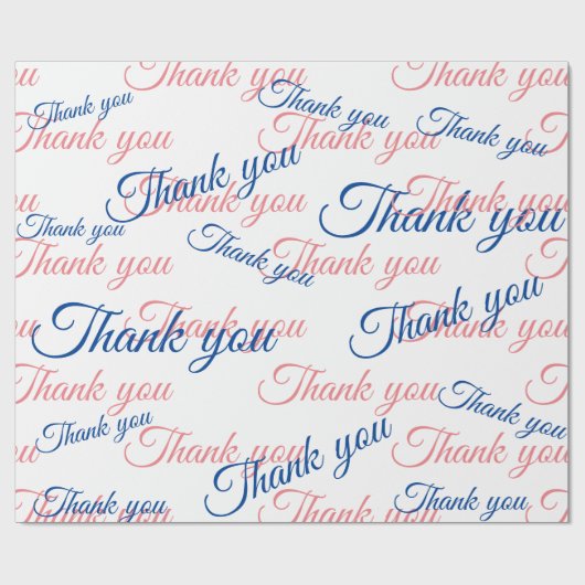 Thank You Script Wrapping Paper Cadeaupapier (Vlak)